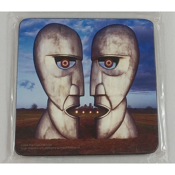 Pink Floyd 4 Coaster Set Dark Side Of The Moon Wish You Were Here  Division Bell - Picture 4 of 8